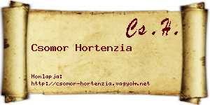 Csomor Hortenzia névjegykártya