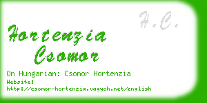 hortenzia csomor business card